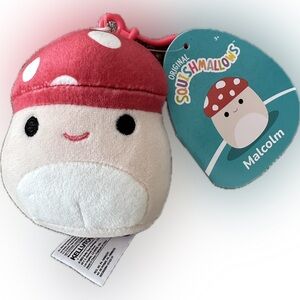 Nwt   🍄 Malcolm the Mushroom 3" Clip Squishmallow